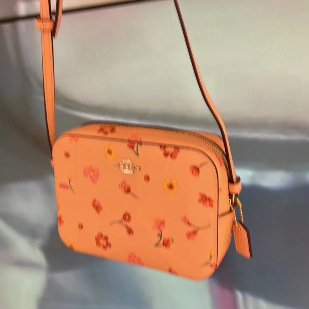Coach c8699 Mini Camera Bag With Mystical Floral Print Faded Blush Multi - Picture 10 of 16